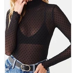 Forever 21 black mesh top !